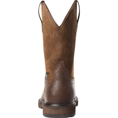 Ariat Groundbreaker Men's 10-inch Internal Metatarsal Steel Toe Pull-On Western Work Boot, , large