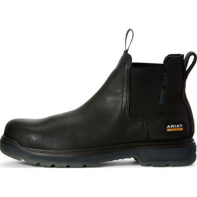Ariat Turbo Men's Carbon Toe Electrical Hazard Waterproof Pull-on Chelsea Work Boot, , large