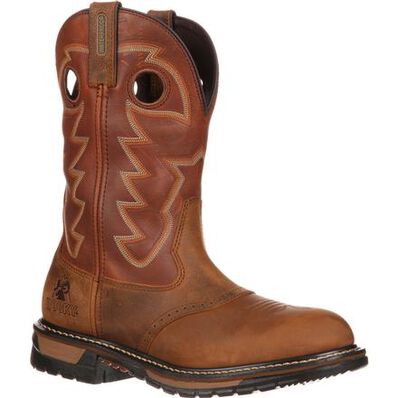 Rocky Original Ride Branson Saddle Roper Waterproof Western Boot, , large