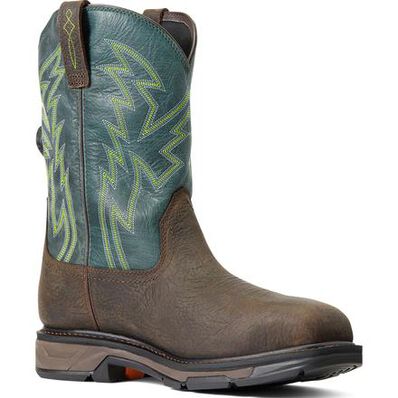 Ariat WorkHog XT BOA Men's 11-inch Carbon Nano Toe Electrical Hazard Waterproof Pull-On Western Work Boot, , large