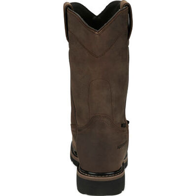 Justin Work Pulley Men's 10-inch Internal Met Composite Toe Waterproof Western Work Boot, , large
