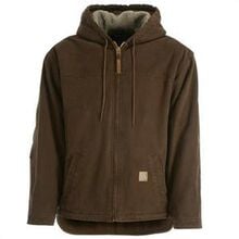 Berne Bark Sherpa-Lined Sanded Hooded Work Jacket