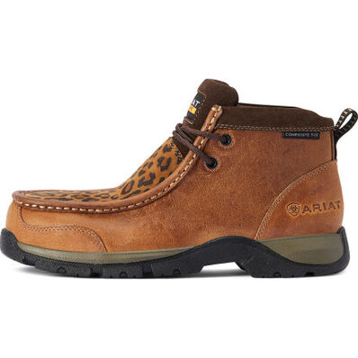 Ariat Edge LTE Women's 5 inch Composite Moc Toe Electrical Hazard Chukka Work Shoe, , large