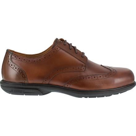 Florsheim Work Loedin Men s Steel Toe Static Dissipative Brown Leather Dress Oxford FS2023