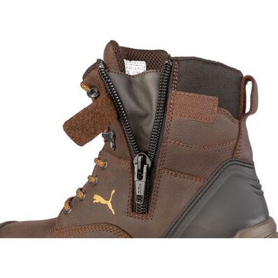 Puma Safety Conquest CTX Men's 7 inch Composite Toe Electrical Hazard Waterproof Side Zip Work Boot, , large