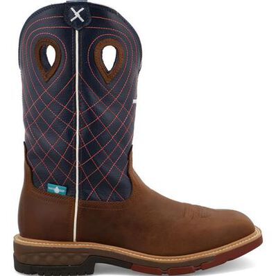 Twisted X CellStretch Men's 12-Inch Alloy Toe Electrical Hazard Waterproof Western Work Boot, , large