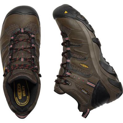 KEEN Utility® Lansing Mid Men's Steel Toe Electrical Hazard Waterproof Work Hiker, , large