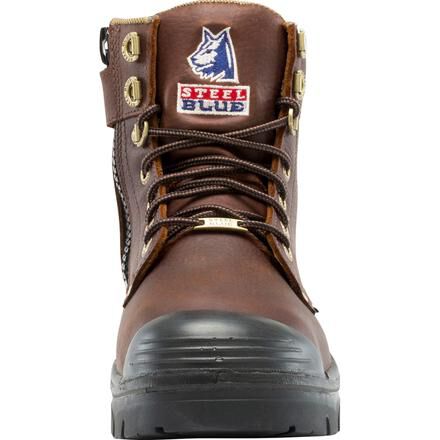 Steel Blue Argyle Zip Bump Steel Toe Internal Metatarsal Puncture-Resisting  Zipper Work Boot