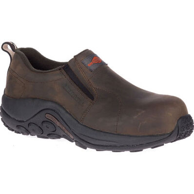 Merrell Jungle Moc Women's Composite Toe Electrical Hazard Leather Slip-On Oxford, , large