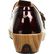 4Eursole Comfort 4Ever Women's Burgundy Patent Leather T-Strap Shoe, , large