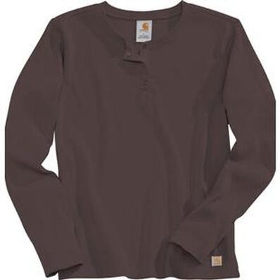 Carhartt Women's Long Sleeve Henley Shirt, , large