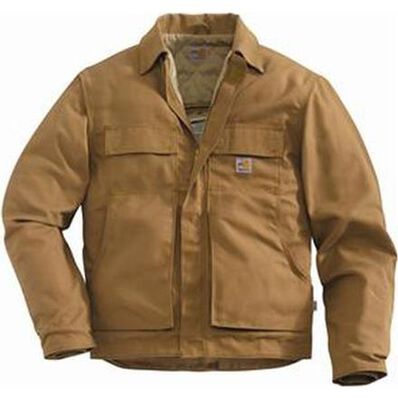 Carhartt Brown Flame-Resistant Lanyard Work Jacket, , large