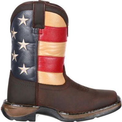 Lil' Rebel™ by Durango® Little Kids' Flag Western Boot, , large