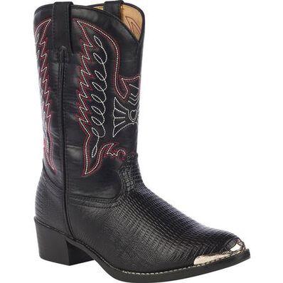 Durango® Little Kid Black Lizard Print Western Boot, , large