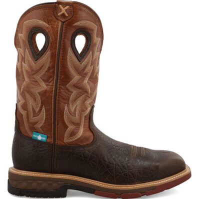 Twisted X Men's 12-Inch Alloy Toe Electrical Hazard Waterproof Western Work Boot, , large