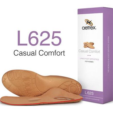 Aetrex Women's Casual Comfort Flat/Low Arch Posted with Metatarsal Support Orthotic, , large