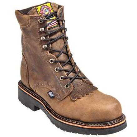 justin lace up steel toe work boots