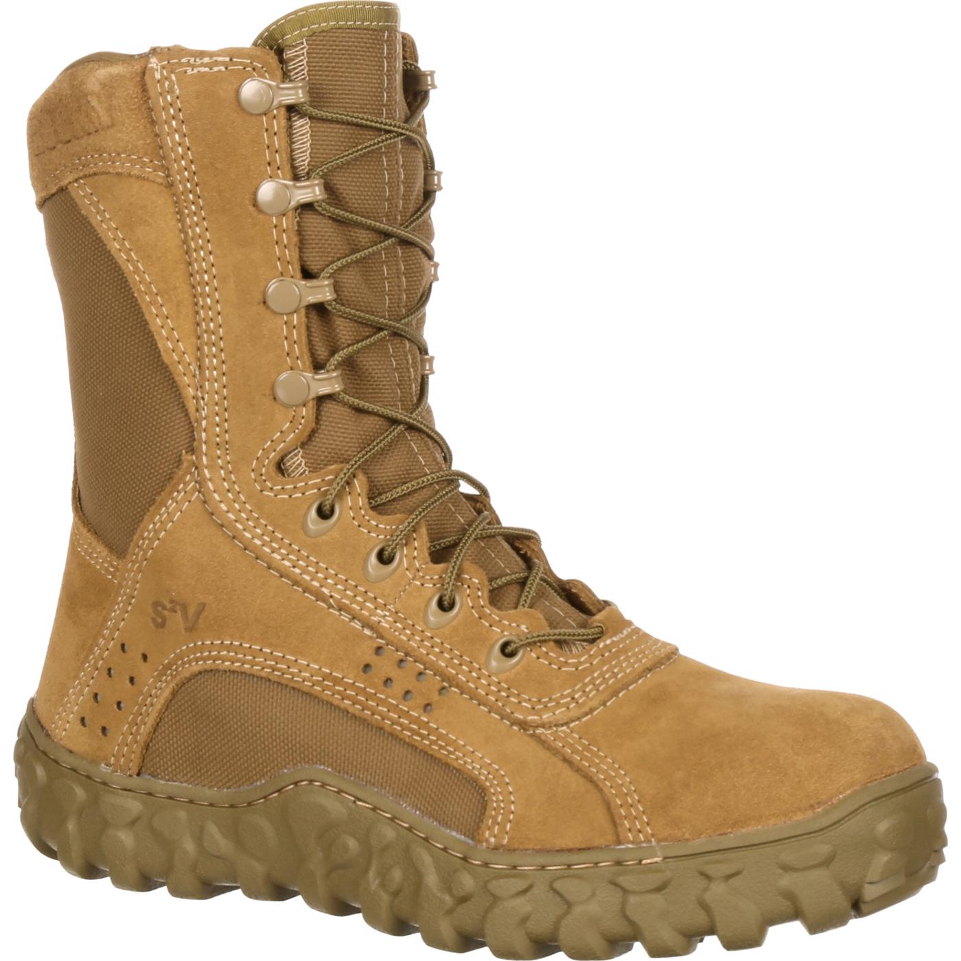 Coyote Brown Military Duty Boot, Rocky S2V #FQ0000104