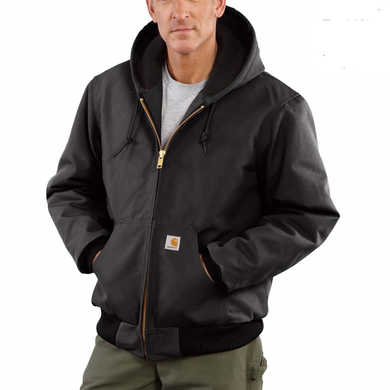 Carhartt Quilted Flannel Lined Duck Active Jacket J140BLK