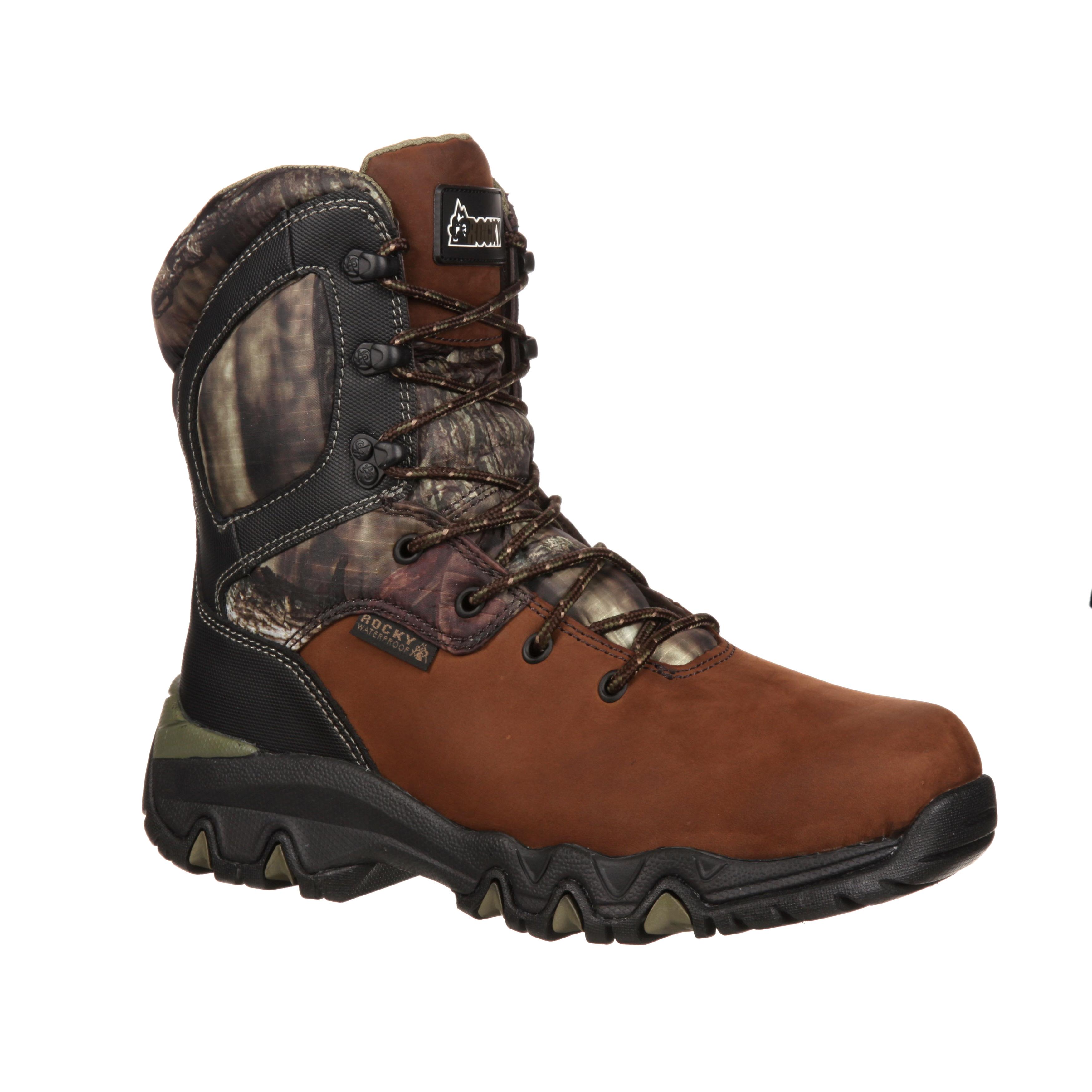 Rocky BigFoot Waterproof Insulated Outdoor Boots. Brown and camouflage ...