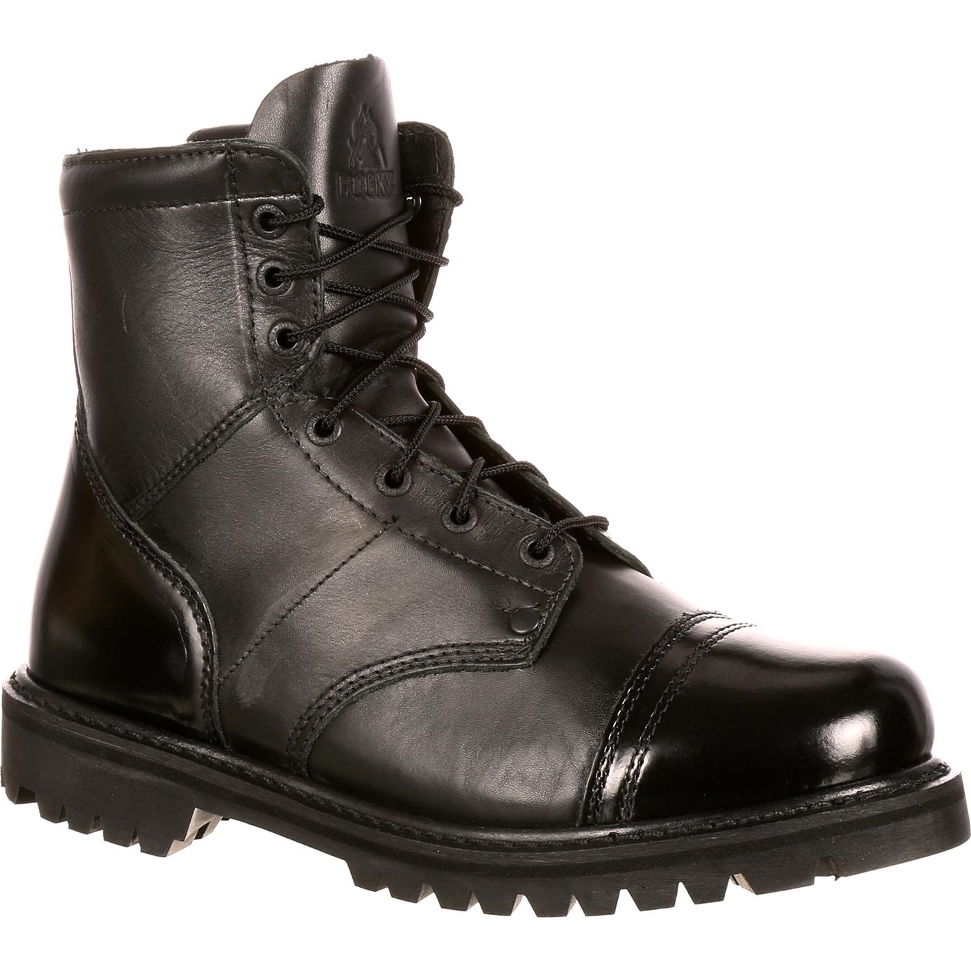Men's Black Side Zipper 7-Inch Jump Boot, Rocky Public