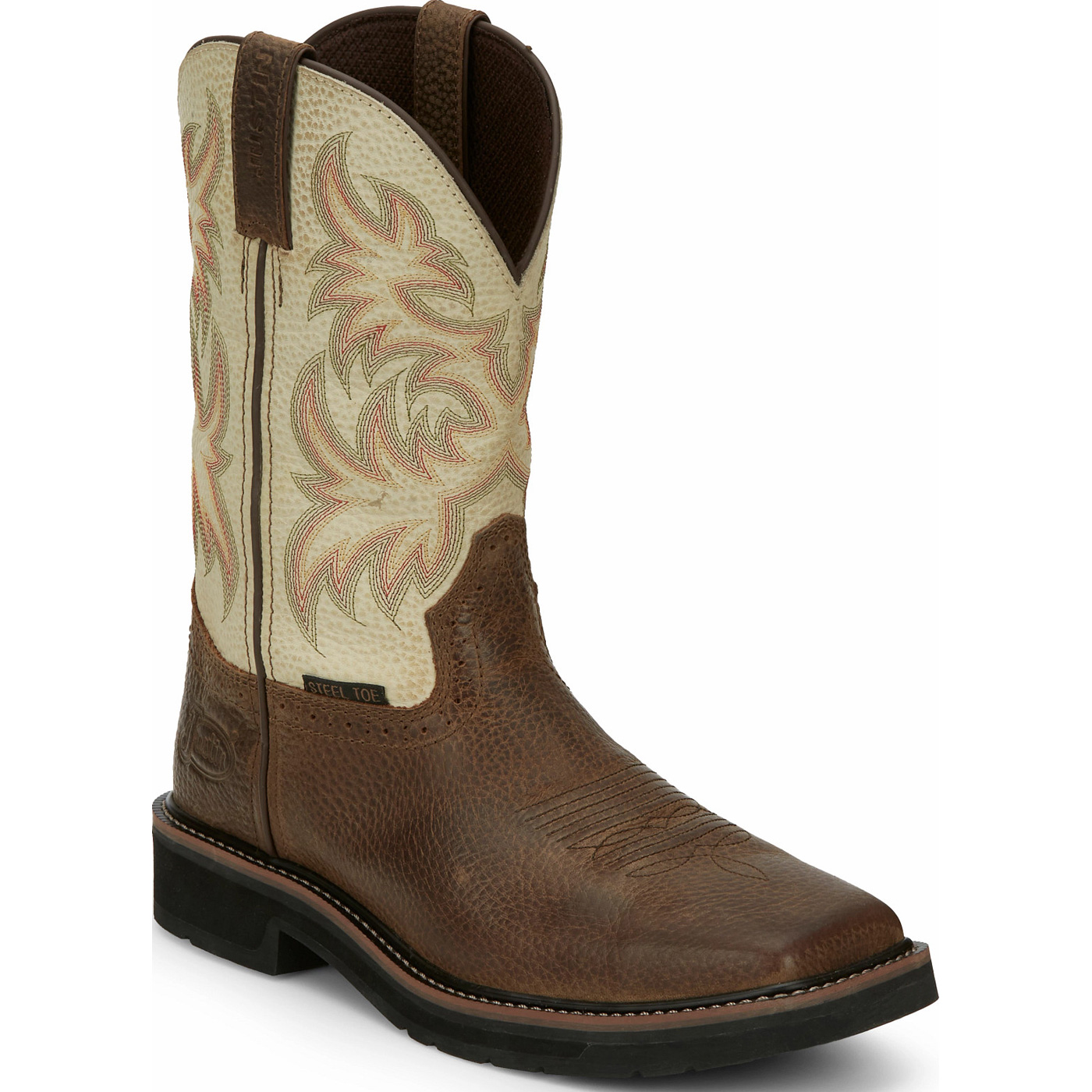 Justin Work Stampede Steel Toe Western Work Boot, SE4684