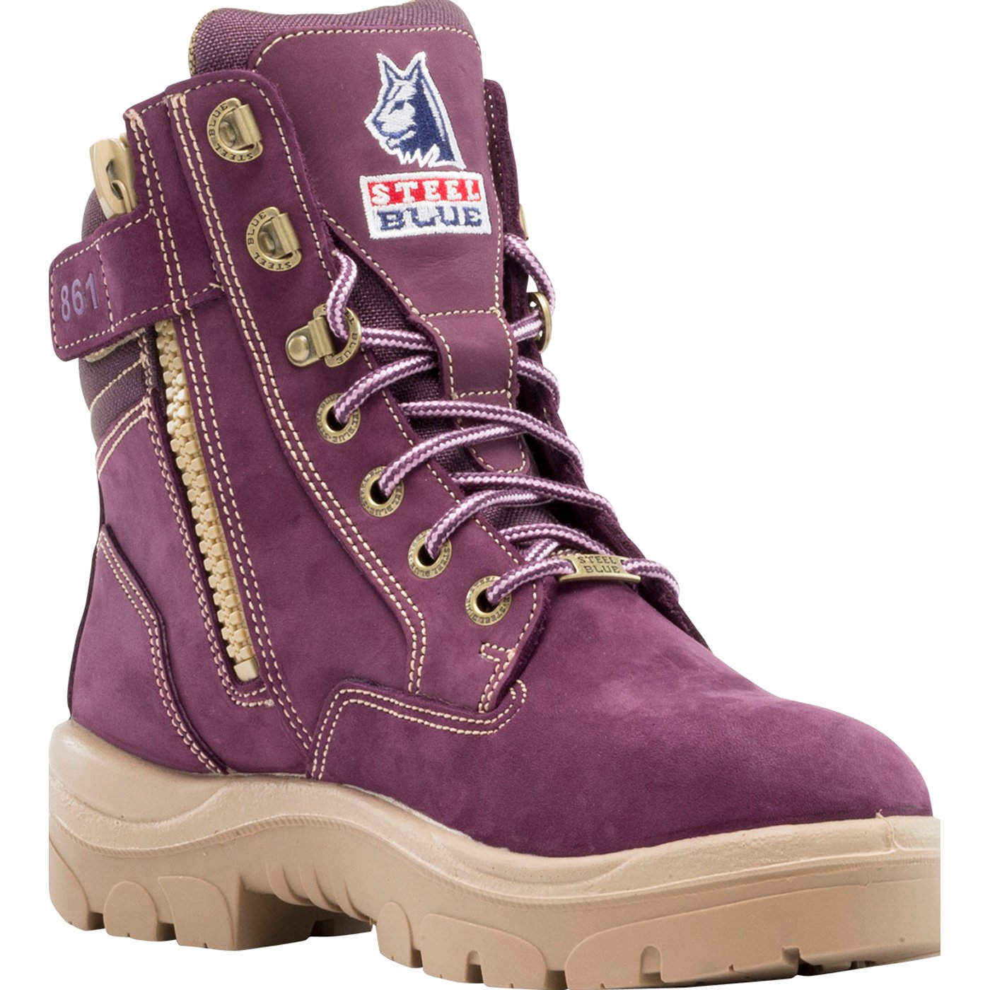 Steel blue boots sales pink