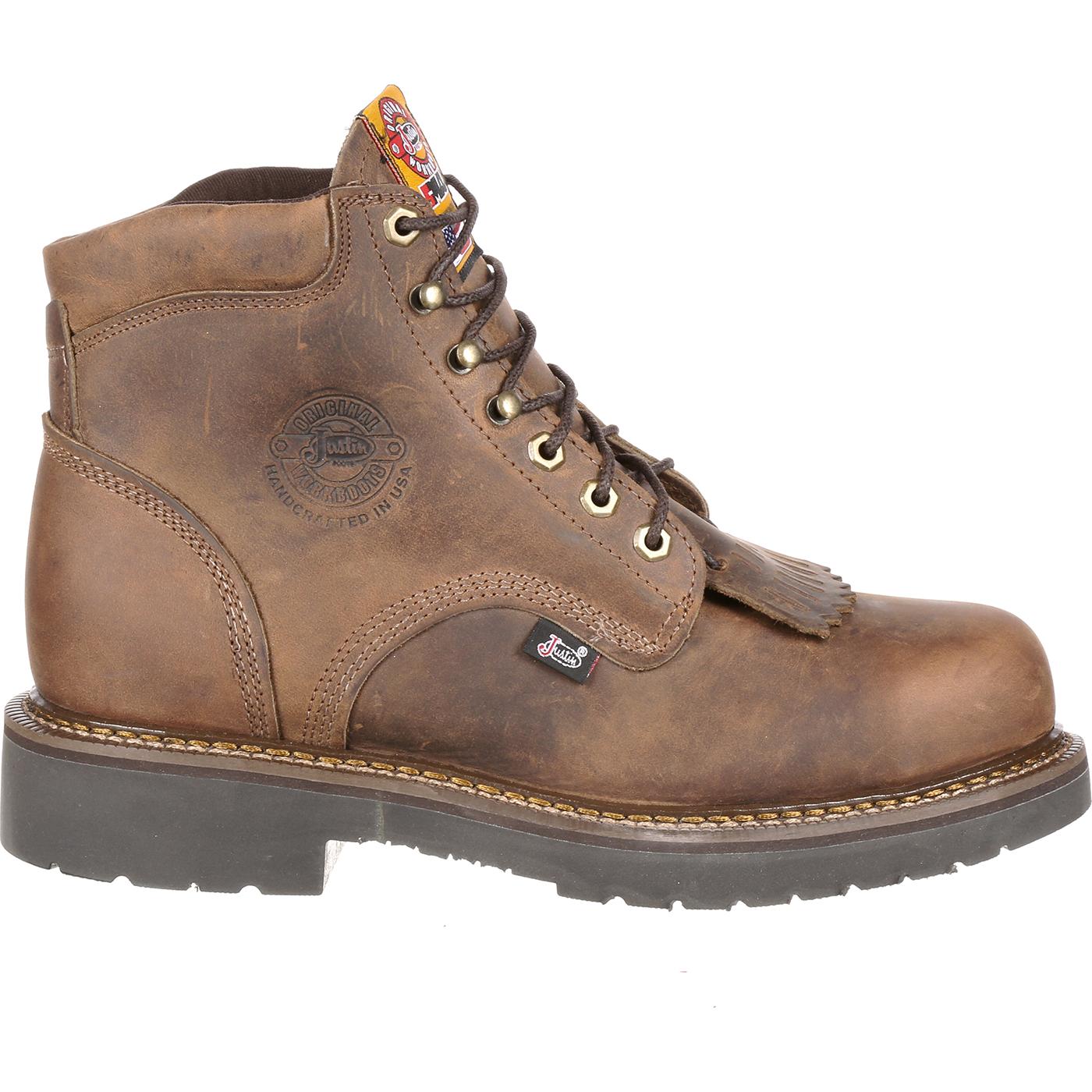 justin safety toe work boots