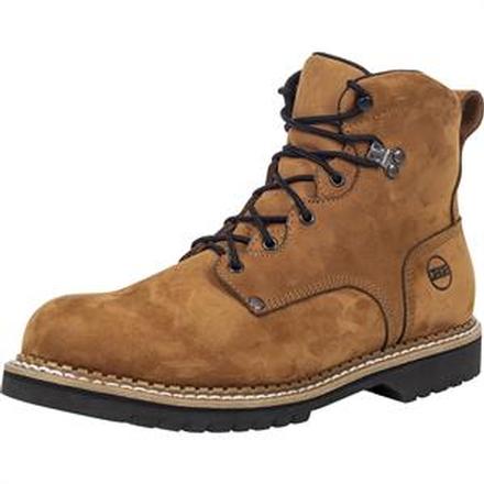 Lehigh Steel Toe Work Boot. Brown leather work boots for men. #L0003