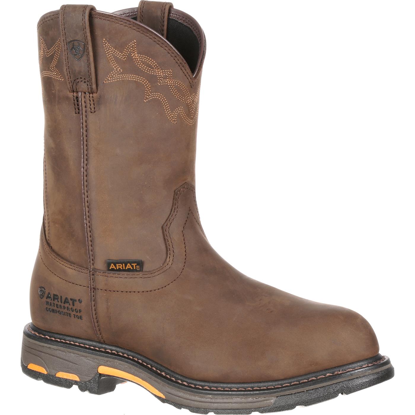 Ariat WorkHog Pull-On Composite Toe Waterproof Boot, #10001200